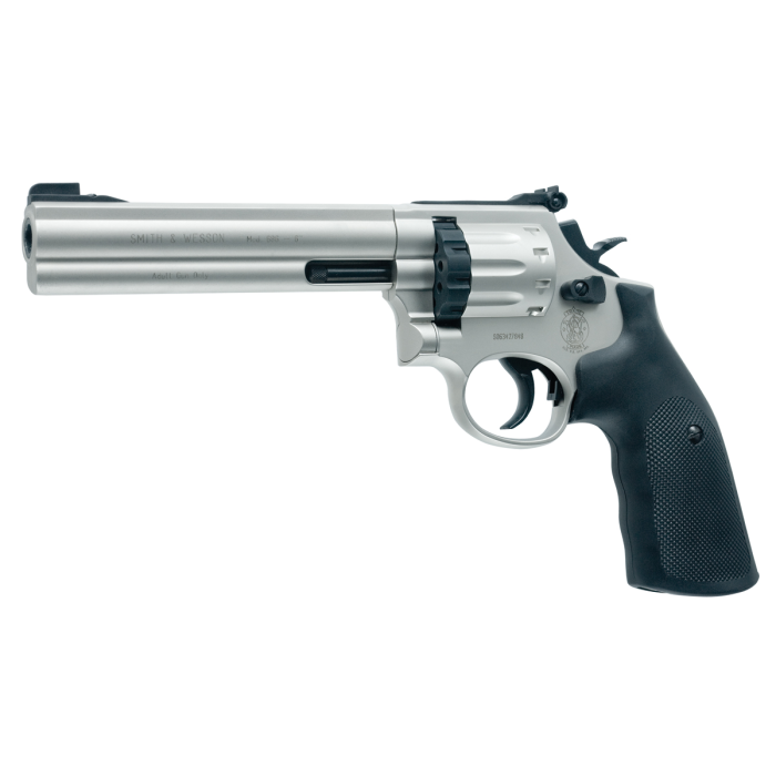 S&W 686 W/ 6 BARREL - NICKEL PELLET PISTOL | Umarex USA