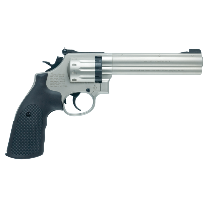 S&W 686 W/ 6 BARREL - NICKEL PELLET PISTOL | Umarex USA