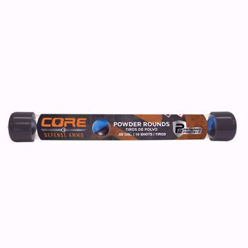 P2P Core Defense .68 caliber powder ball rounds, blue and black shells