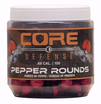 Picture of P2P CORE DEFENSE PEPPER ROUNDS-.68 CAL RED/BLACK-100CT