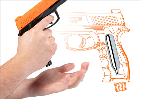 CO2 in T4E Pistol and how to pierce the Co2 and arm the pistol